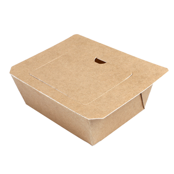 [269.38] Barquillas Con Tapas Termosellables 'Thepack' 505 Ml 215 + 5 Pe G/M2 + Opp 16,1X12,9X4,3 Cm Natural Cartón Ondulado Nano-Micro (400 Unid.)