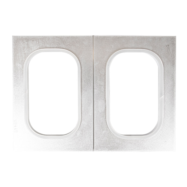 [230.54] MOLDE PARA BARQUITAS OBLONG 20x28 CM PLATEADO ALUMINIO (1 UNID.)