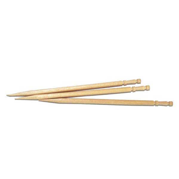[122.73] Palillos Torneados 1 Punta 6,5 Cm Natural Madera (1000 Unid.)