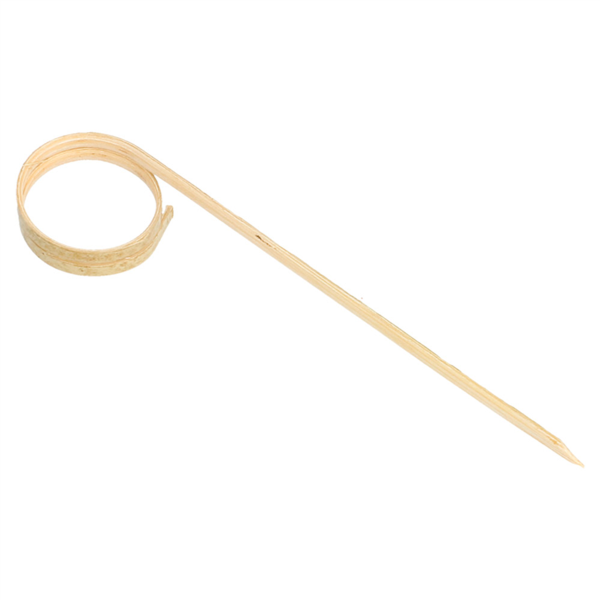 [155.84] Picks "Espiral" 9 (H) Cm Natural Bambú (100 Unid.)