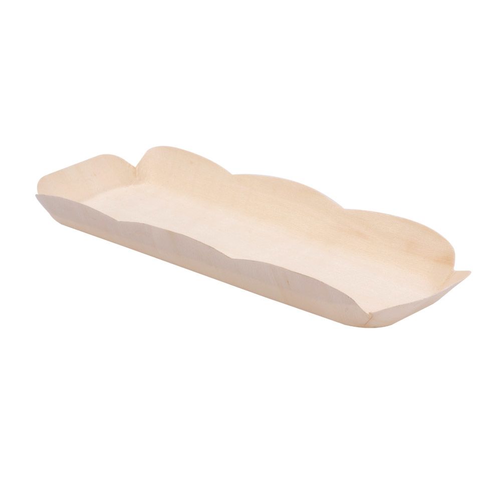 BARQUILLAS RECTANGULARES 'WOOD' 25x10x2,5 CM NATURAL MADERA (50 UNID.)