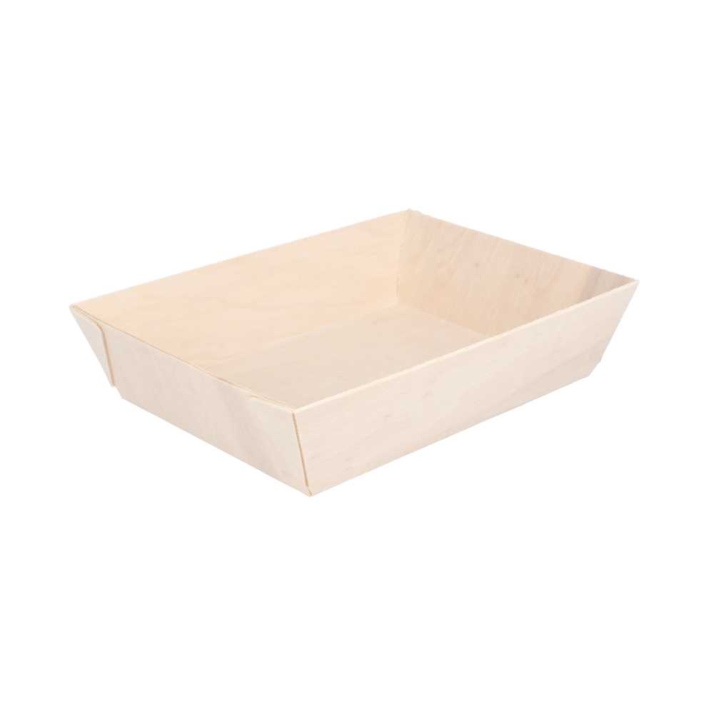 [180.57] BARQUILLAS COMIDA 700 ML 18x13x4 CM NATURAL MADERA (50 UNID.)
