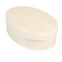 Mini Caja Oval Con Tapa 16X10,5X5 Cm Natural Madera (20 Unid.)