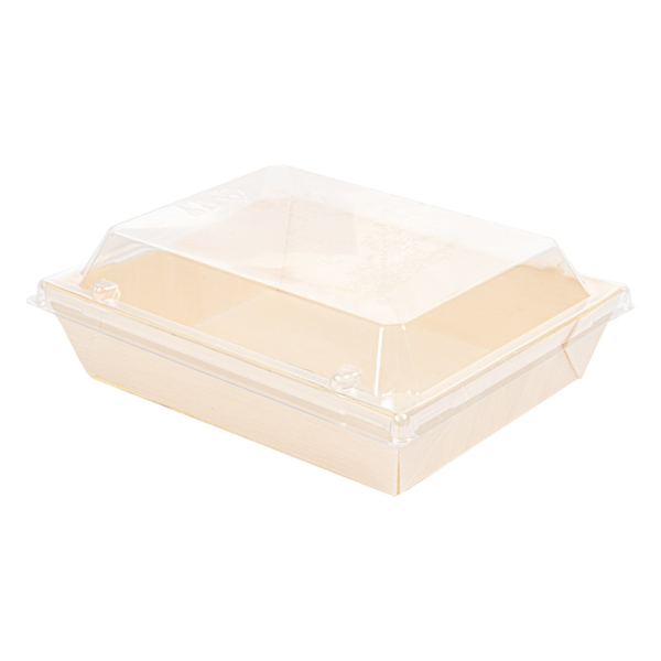 [254.89] COMBO BARQUILLAS + TAPAS PET 16x12x3,6 CM NATURAL MADERA (200 UNID.)