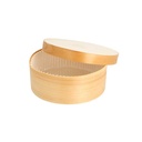 MINI CAJITAS CILÍNDRICAS + TAPA Y CÁPSULA Ø 13x5 CM NATURAL MADERA (100 UNID.)