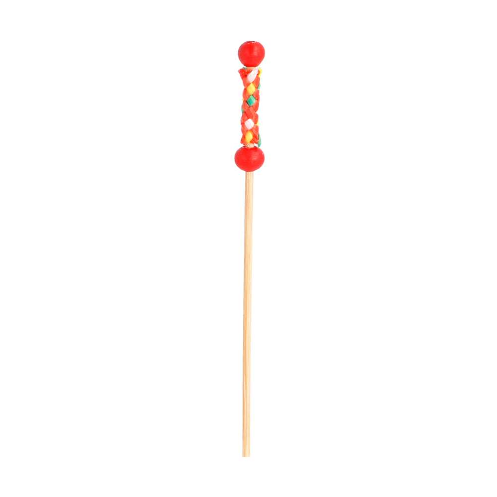PICKS "PERLA" 12 (h) CM ROJO BAMBÚ (100 UNID.)