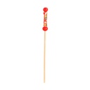 PICKS "PERLA" 12 (h) CM ROJO BAMBÚ (100 UNID.)