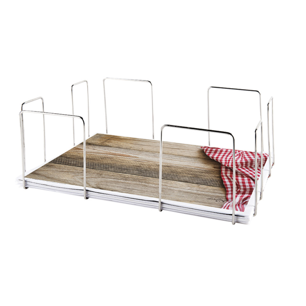 [104.65] Portamantelines 44X33,5X15 Cm Plateado Inox (1 Unid.)