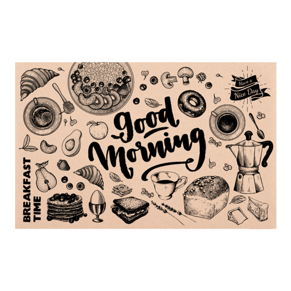 MANTELINES 'GOOD MORNING' 115 G/M2 24,5x38,5 CM NATURAL KRAFT (1000 UNID.)