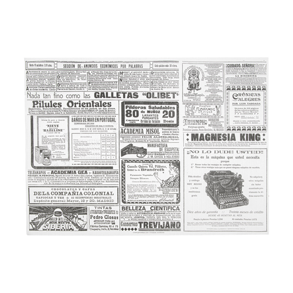 MANTELINES 'GACETA' 48 G/M2 31x43 CM BLANCO CELULOSA (2000 UNID.)