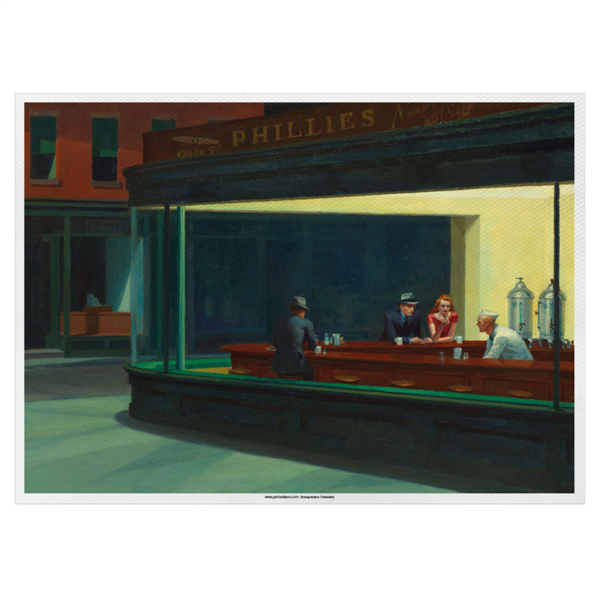 MANTELINES OFFSET 'NIGHTHAWKS BY HOPPER' 70 G/M2 31x43 CM CUATRICROMÍA PAPEL (2000 UNID.)