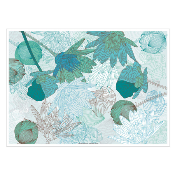 MANTELINES OFFSET 'LOTUS' 70 G/M2 31x43 CM CUATRICROMÍA PAPEL (2000 UNID.)