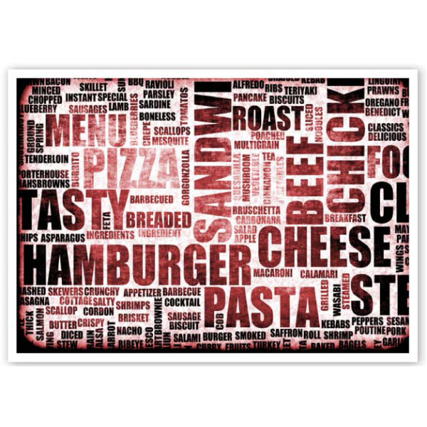 [156.48] Mantelines Offset 'Fast Food' 70 G/M2 31X43 Cm Cuatricromía Papel (2000 Unid.)