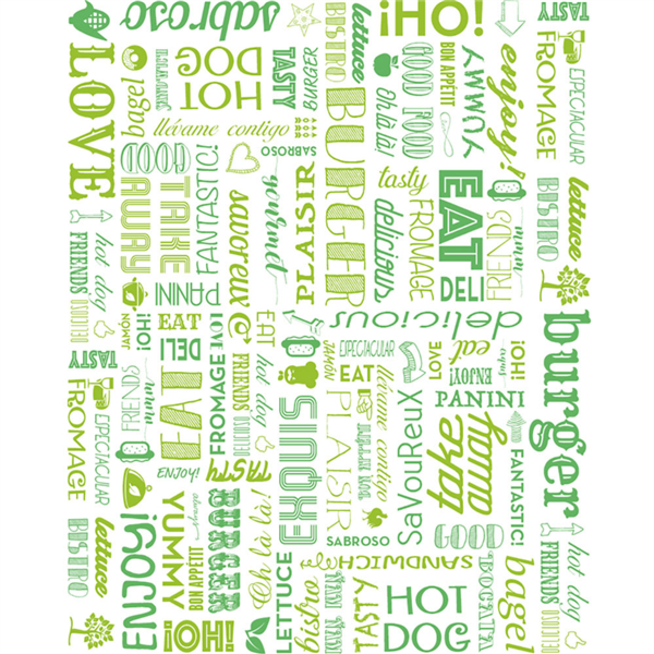 [229.39] PAPEL ANTIGRASAS FAST FOOD 'PAROLE' 35 G/M2 28x34 CM VERDE PERG. ANTIGRASAS (1000 UNID.)