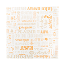 PAPEL ANTIGRASAS BASKET 'PAROLE' 35 G/M2 31x31 CM NARANJA PERG. ANTIGRASAS (1000 UNID.)
