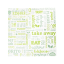 PAPEL ANTIGRASAS BASKET 'PAROLE' 35 G/M2 31x31 CM VERDE PERG. ANTIGRASAS (1000 UNID.)