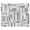 PAPEL ANTIGRASAS BASKET 'PAROLE' 35+20 G/M2 31x38 CM PLATEADO PERGAMINO + ALUMINIO (1000 UNID.)