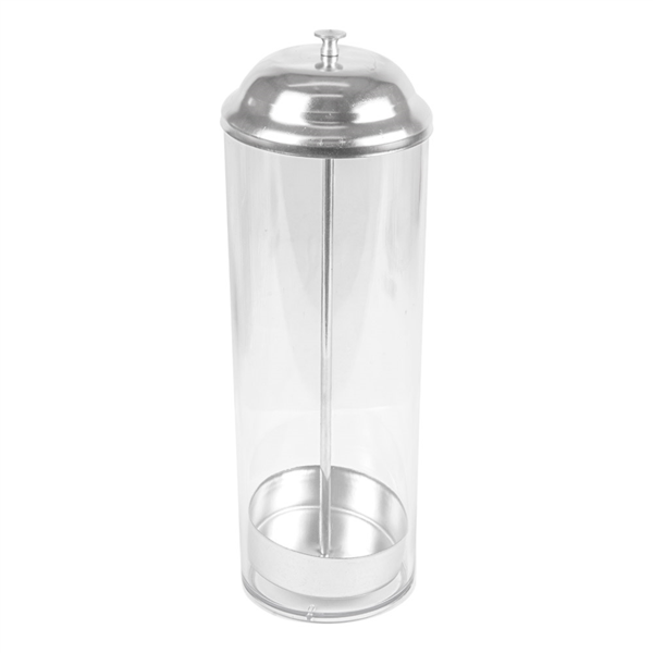 [232.97] DISPENSADOR DE PAJITAS 9x27 CM TRANSPARENTE SAN (1 UNID.)
