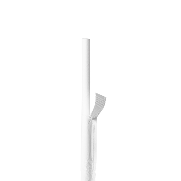 [227.93] PAJITAS RECTAS ENFUNDADAS BLANCO 'PAPER' Ø0,60x20 CM BLANCO PAPEL (3000 UNID.)