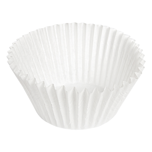 [350.11] CÁPSULAS 'PETITS FOURS' 50 G/M2 Ø 5x3,5 CM BLANCO PERG. ANTIGRASAS (500 UNID.)