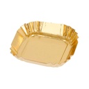 Mini Bandejas 325 G/M2 5,5X5,5 Cm Oro Cartón (100 Unid.)