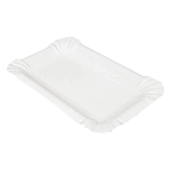 [320.07] Bandejas Pastelería - Pequeñas 285 G/M2 20X13 Cm Blanco Cartón (250 Unid.)