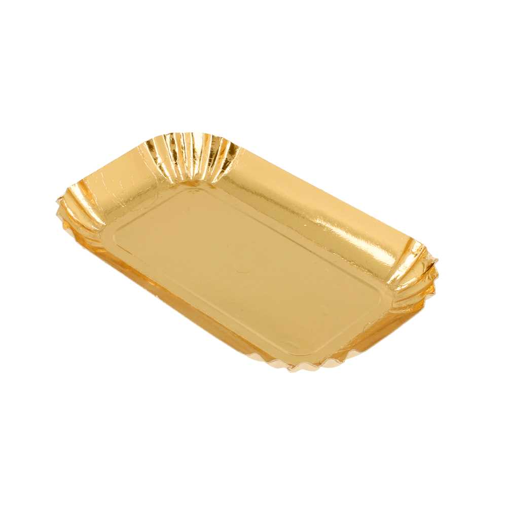 [185.16] MINI RECTÁNGULOS 325 G/M2 9,5x5 CM ORO CARTÓN (100 UNID.)