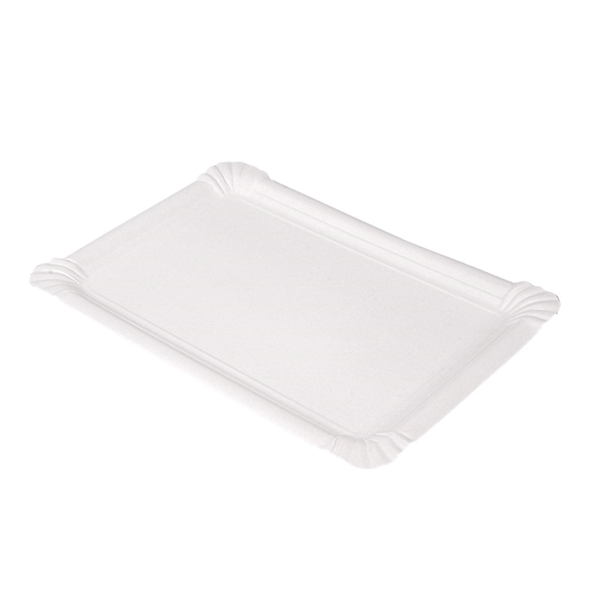 [320.15] BANDEJAS PASTELERÍA - MEDIANAS 400 G/M2 30x21 CM BLANCO CARTÓN (125 UNID.)