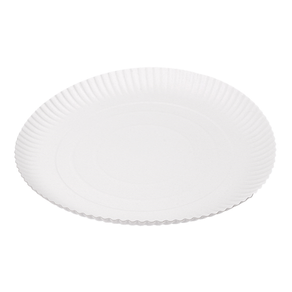 BANDEJAS RELIEVE PASTELERÍA 500 G/M2 Ø 32 CM BLANCO CARTÓN (50 UNID.)