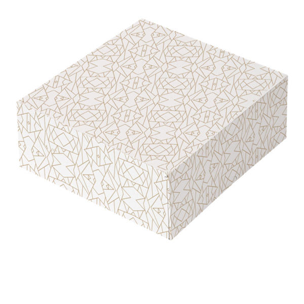 [253.31] Cajas Pastelería Sin Ventana 'Thepack Deco' 250 G/M2 18X18X7,5 Cm Blanco Cartón Ondulado Nano-Micro (50 Unid.)