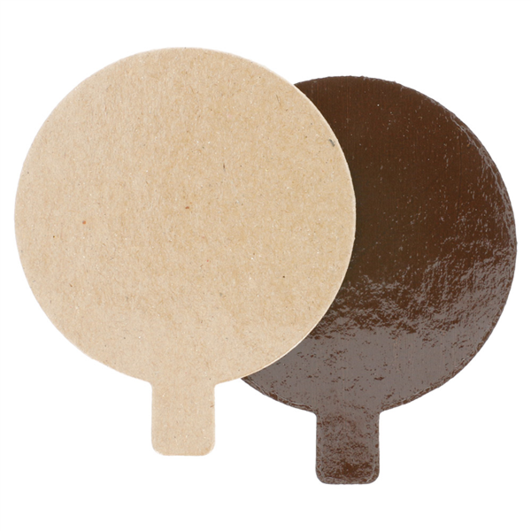 [223.74] CARTONES PASTELERÍA DOBLE CARA 1100 G/M2 Ø 8 CM CHOCOLATE/PRALINÉ CARTÓN (200 UNID.)