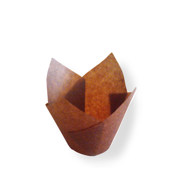 [180.67] MOLDES CUPCAKE 'TULIP' 50 G/M2 11x11 CM MARRÓN PERG. ANTIGRASAS (1000 UNID.)