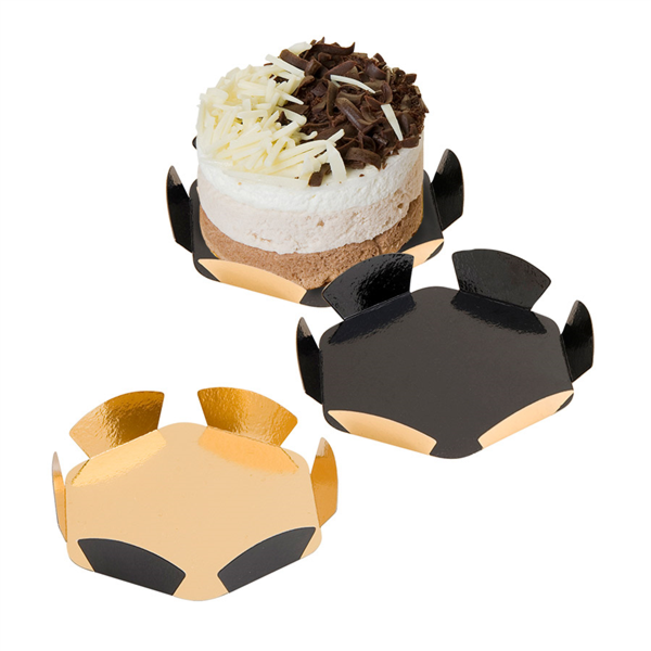 [197.95] COROLAS 380 G/M2 Ø 8+1,5 CM ORO/NEGRO CARTÓN (200 UNID.)