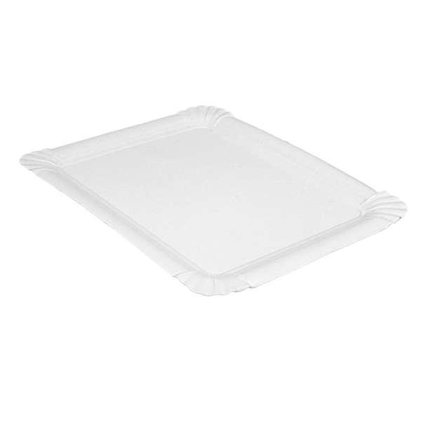 [268.58] BANDEJAS PASTELERÍA - PEQUEÑAS 275 G/M2 20x16,5CM BLANCO CARTÓN (250 UNID.)