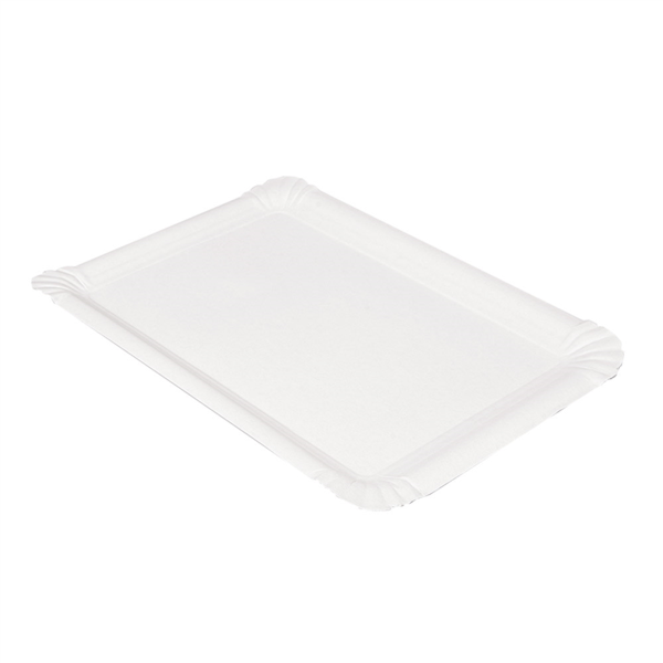 [320.09] Bandejas Pastelería - Pequeñas 340 G/M2 23X17 Cm Blanco Cartón (250 Unid.)