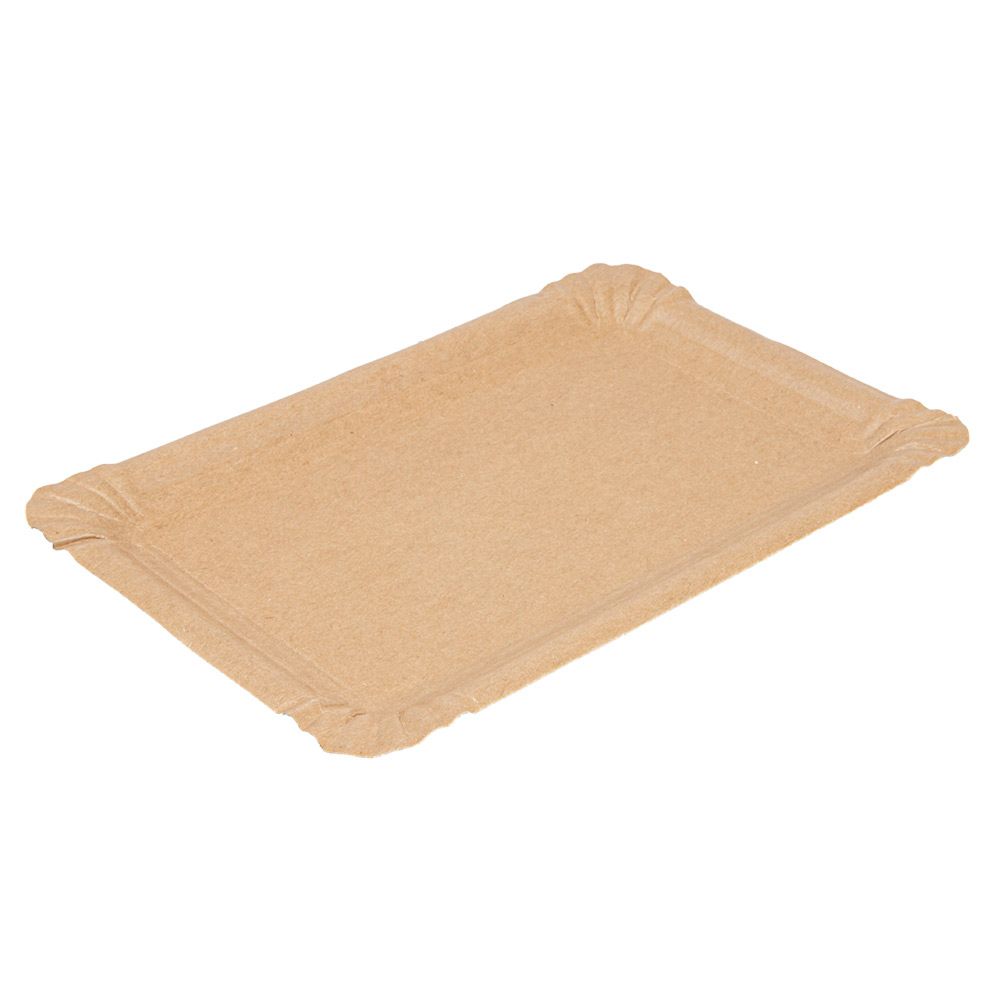 [251.91] Bandejas Pastelería - Pequeñas 300 G/M2 20X13 Cm Natural Kraft (250 Unid.)