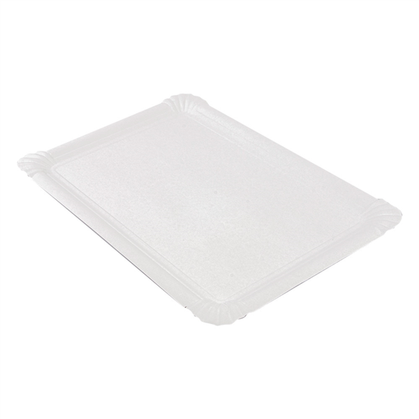 BANDEJAS PASTELERÍA - MEDIANAS 420 G/M2 33x23 CM BLANCO CARTÓN (125 UNID.)