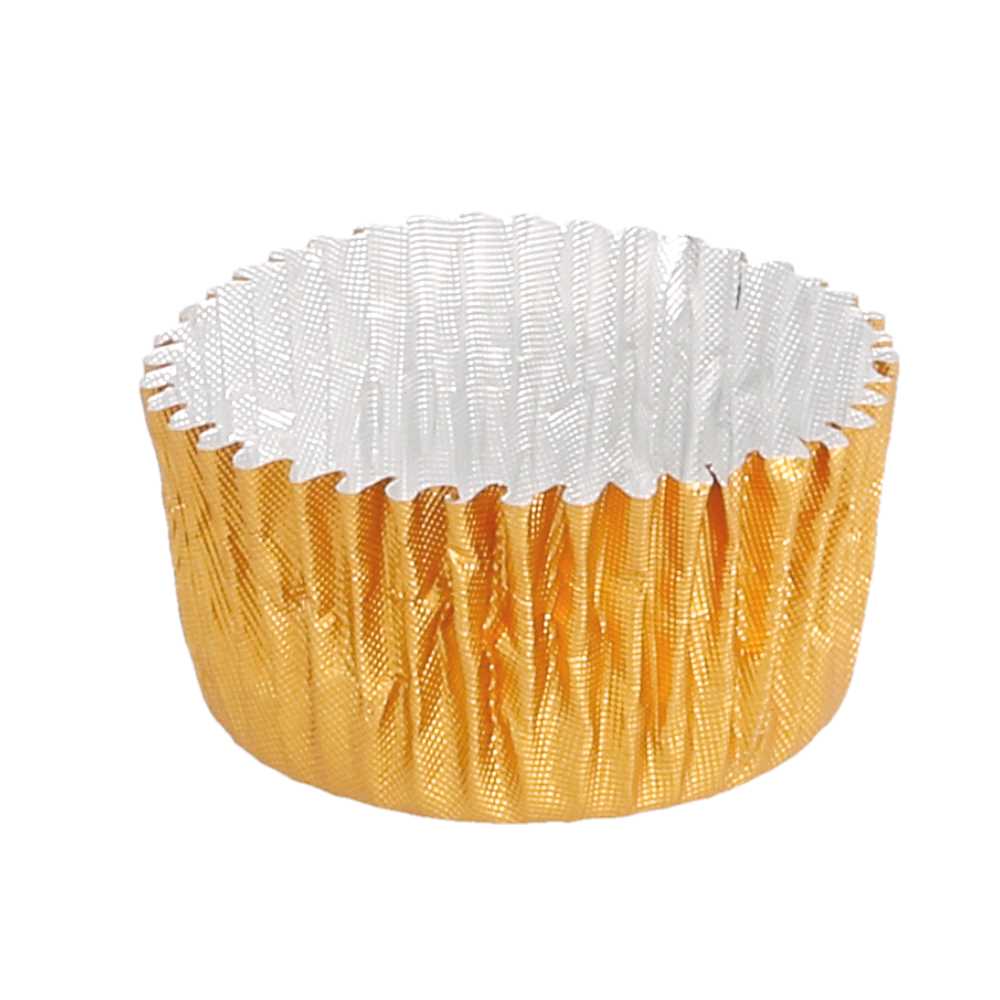 [350.77] Cápsulas 'Petits Fours' Ø 2,9X1,6 Cm Dorado Aluminio (1000 Unid.)