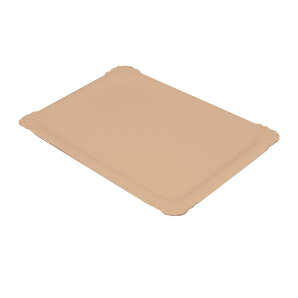 Bandejas Pastelería - Medianas 400 G/M2 30X21 Cm Natural Kraft (125 Unid.)