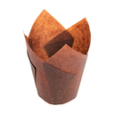 MOLDES CUPCAKE 'TULIP' 50 G/M2 15x15 CM MARRÓN PERG. ANTIGRASAS (1000 UNID.)