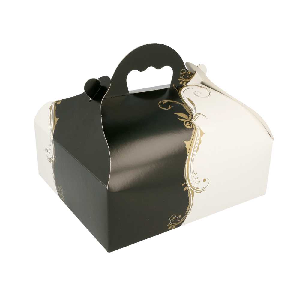 50 U. Cajitas Con Asas Pastelería 'Thepack Classic' 250 G/M2 20X18X7 Cm Blanco Cartón Ondulado Nano-Micro (1 Unid.)