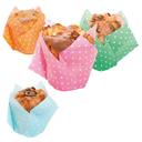 MUFFIN CUPS 'TULIP - POLKA' 50 G/M2 17,5x17,5 CM SURTIDO CELULOSA (900 UNID.)