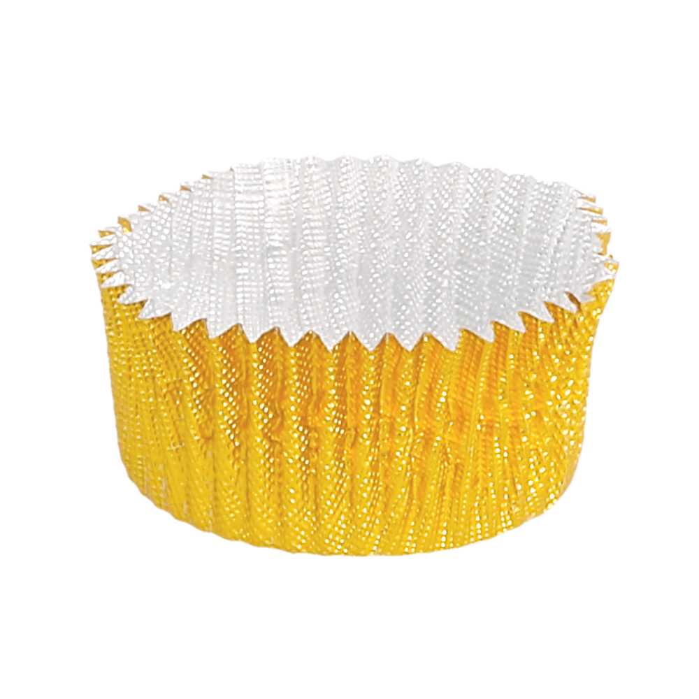 [224.84] Cápsulas 'Petits Fours' Ø 3,2X1,7 Cm Dorado Aluminio (1500 Unid.)