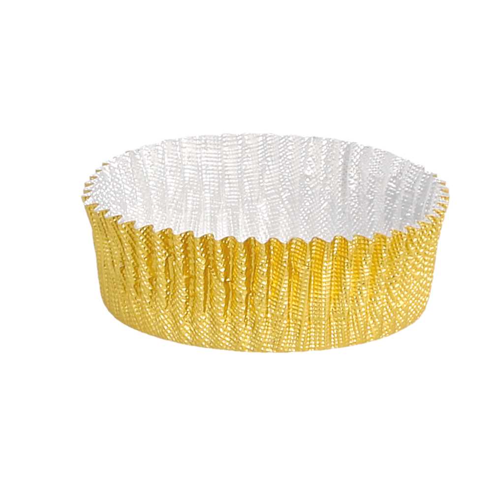 CÁPSULAS MILANO 'PETITS FOURS' Ø 3,9x1,3 CM DORADO ALUMINIO (1500 UNID.)