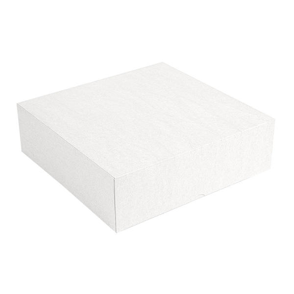 Cajas Pastelería Sin Ventana 'Thepack' 250 G/M2 26X26X8 Cm Blanco Cartón Ondulado Nano-Micro (100 Unid.)
