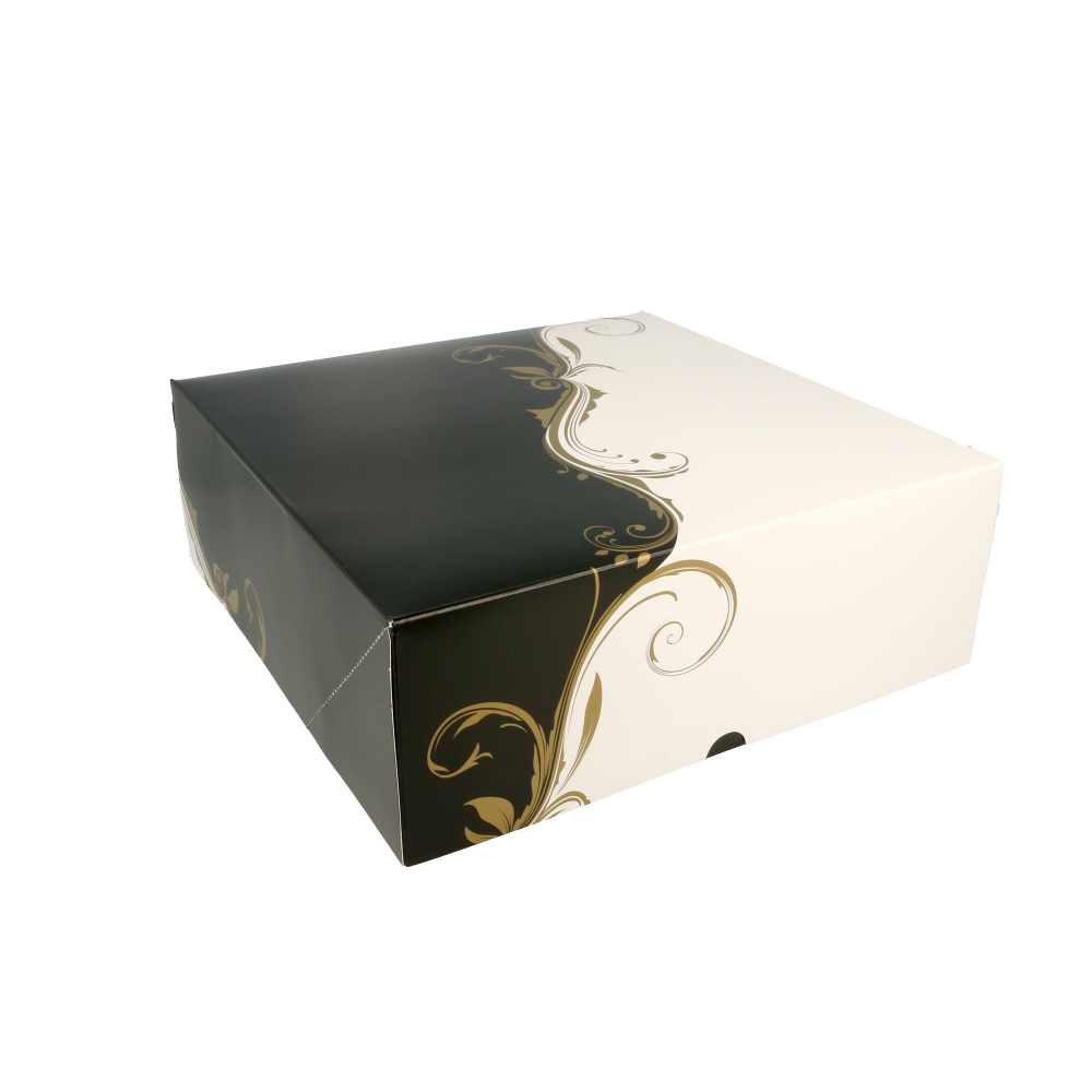 [204.67] Cajas Pastelería Sin Ventana 'Thepack Classic' 250 G/M2 28X28X10 Cm Blanco Cartón Ondulado Nano-Micro (100 Unid.)