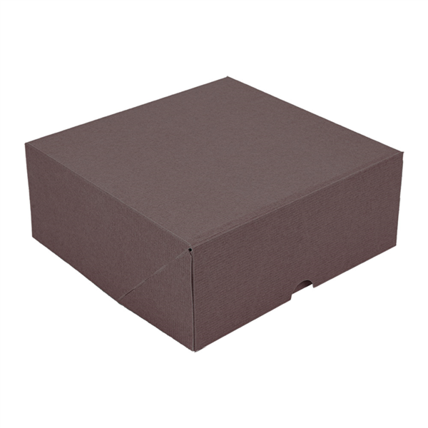 Cajas Pastelería Sin Ventana 'Thepack' 250 G/M2 18X18X7,5 Cm Chocolate Cartón Ondulado Nano-Micro (200 Unid.)