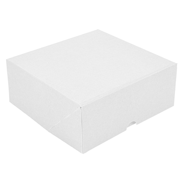 Cajas Pastelería Sin Ventana 'Thepack' 250 G/M2 18X18X7,5 Cm Blanco Cartón Ondulado Nano-Micro (200 Unid.)
