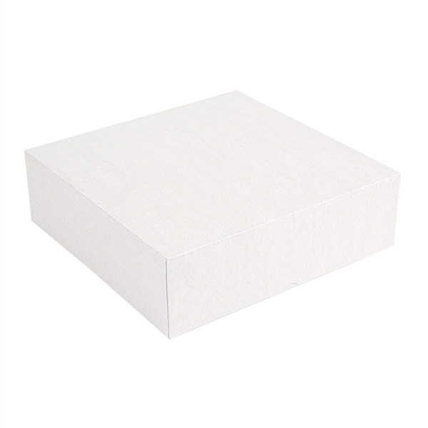 [201.63] Cajas Pastelería Sin Ventana 'Thepack' 250 G/M2 30X30X8 Cm Blanco Cartón Ondulado Nano-Micro (100 Unid.)