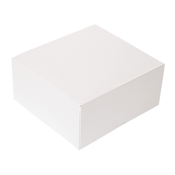 CAJAS PASTELERÍA SIN VENTANA 'THEPACK' 250 G/M2 24x24x12 CM BLANCO CARTÓN ONDULADO NANO-MICRO (100 UNID.)